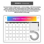 Deskpad Calendar - DESIGN 4 - Greyscale