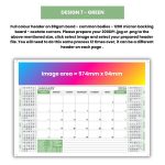 Deskpad Calendar - DESIGN 7 - GREEN