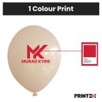 Latex balloons one colour printing