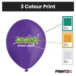 Latex balloons three colour printing
