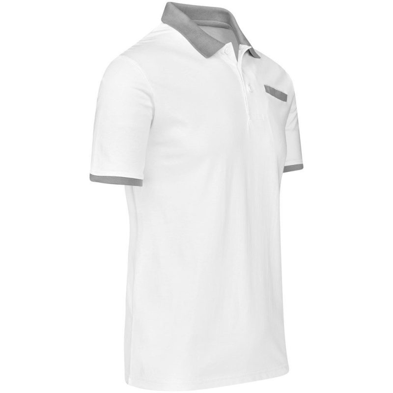 Mens Caliber Golf Shirt- Black Grey