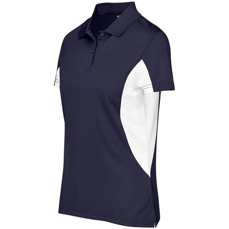 Ladies Championship Golf Shirt- Black With Red