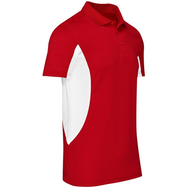 Mens Championship Golf Shirt- Black With Red