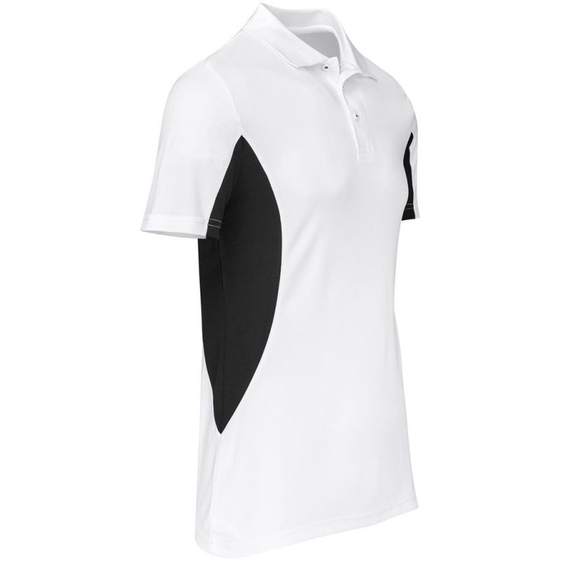Mens Championship Golf Shirt- Black With Red