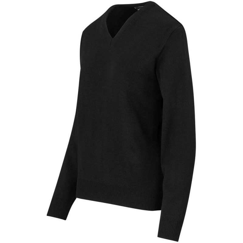 Ladies Heavyweight Ecuador V-Neck Jersey- Black