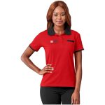 Ladies Caliber Golf Shirt- Black Grey