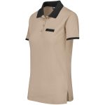 Ladies Caliber Golf Shirt- Black Grey