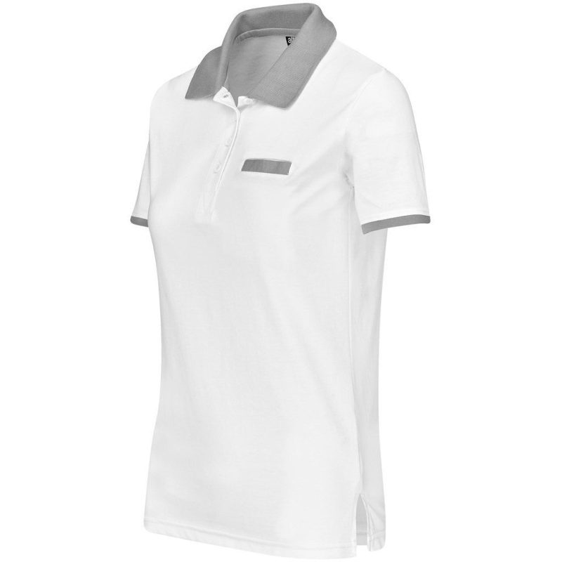 Ladies Caliber Golf Shirt- Black Grey