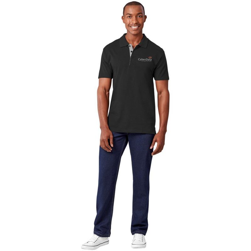 Mens New York Golf Shirt- Black