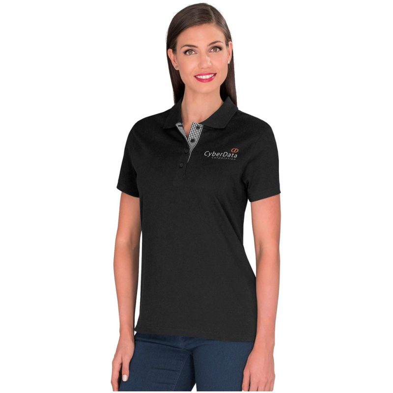 Ladies New York Golf Shirt- Black