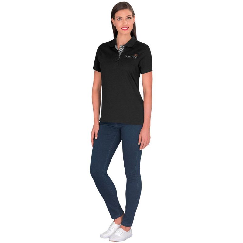 Ladies New York Golf Shirt- Black