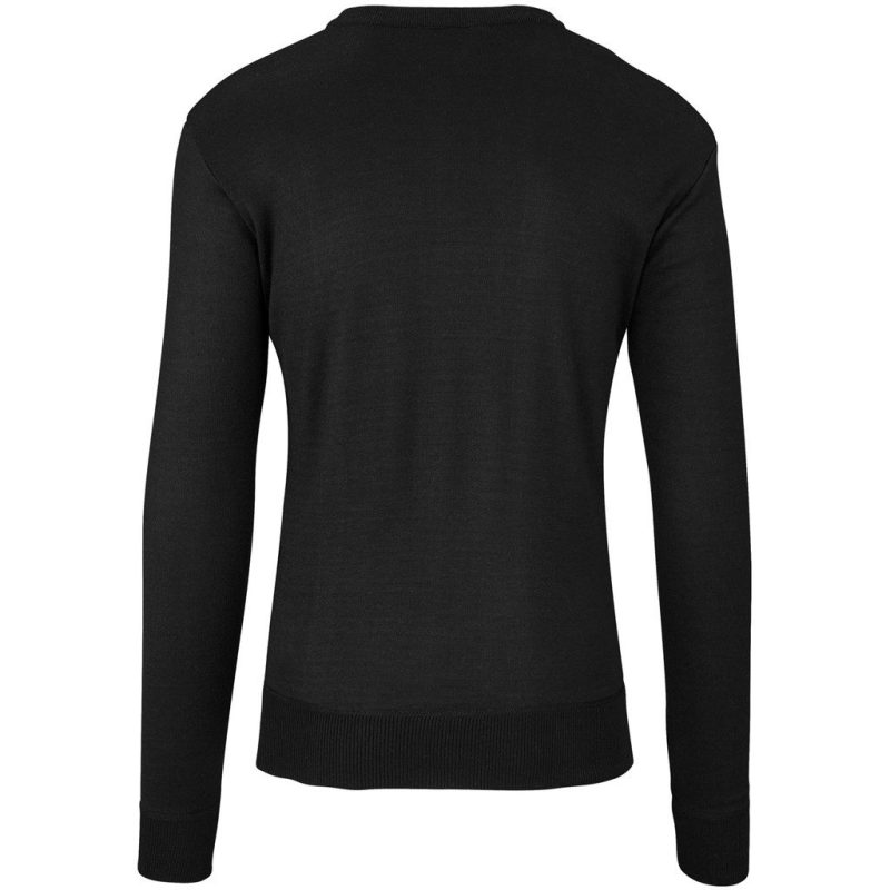 Mens Long Sleeve Peru V-Neck Jersey- Black