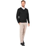 Mens Long Sleeve Peru V-Neck Jersey- Black