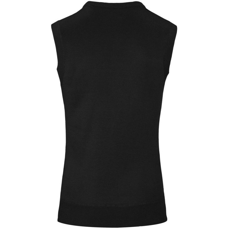 Mens Sleeveless Peru V-Neck Jersey- Black
