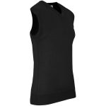 Mens Sleeveless Peru V-Neck Jersey- Black