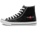 Unisex Retro High Top Canvas Sneaker- Black