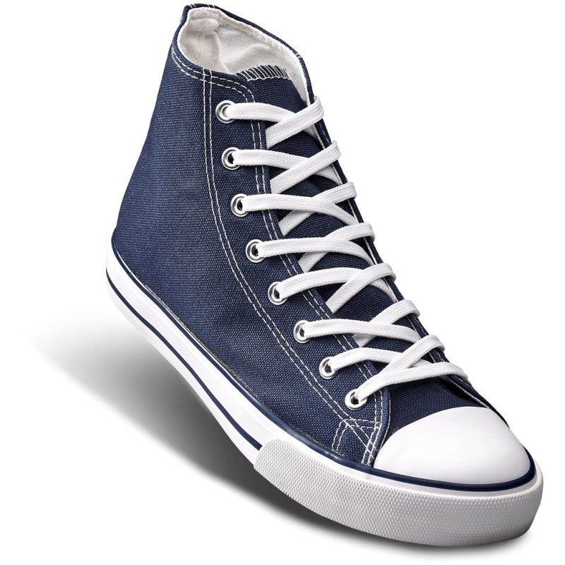 Unisex Retro High Top Canvas Sneaker- Black