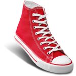 Unisex Retro High Top Canvas Sneaker- Black