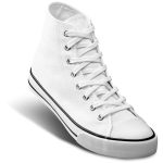 Unisex Retro High Top Canvas Sneaker- Black