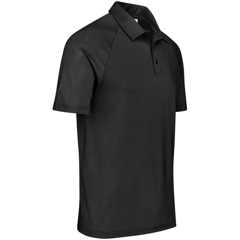 Mens Santorini Golf Shirt- Black