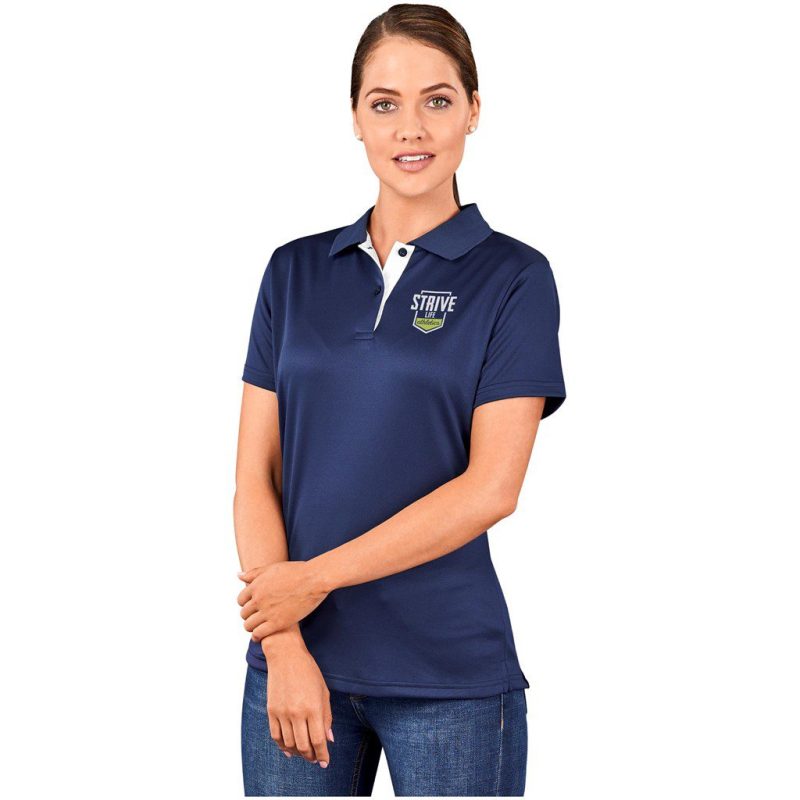 Ladies Tournament Golf Shirt- Black