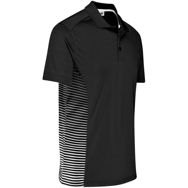 Mens Zeus Golf Shirt- Black