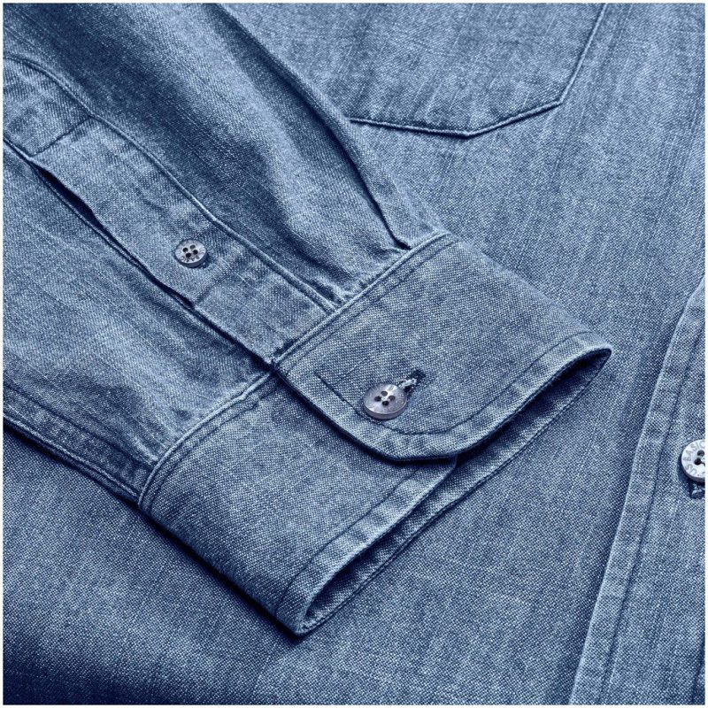 Mens Long Sleeve Eastwood Shirt- Blue