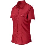Ladies Short Sleeve Kensington Shirt  - Red- Red