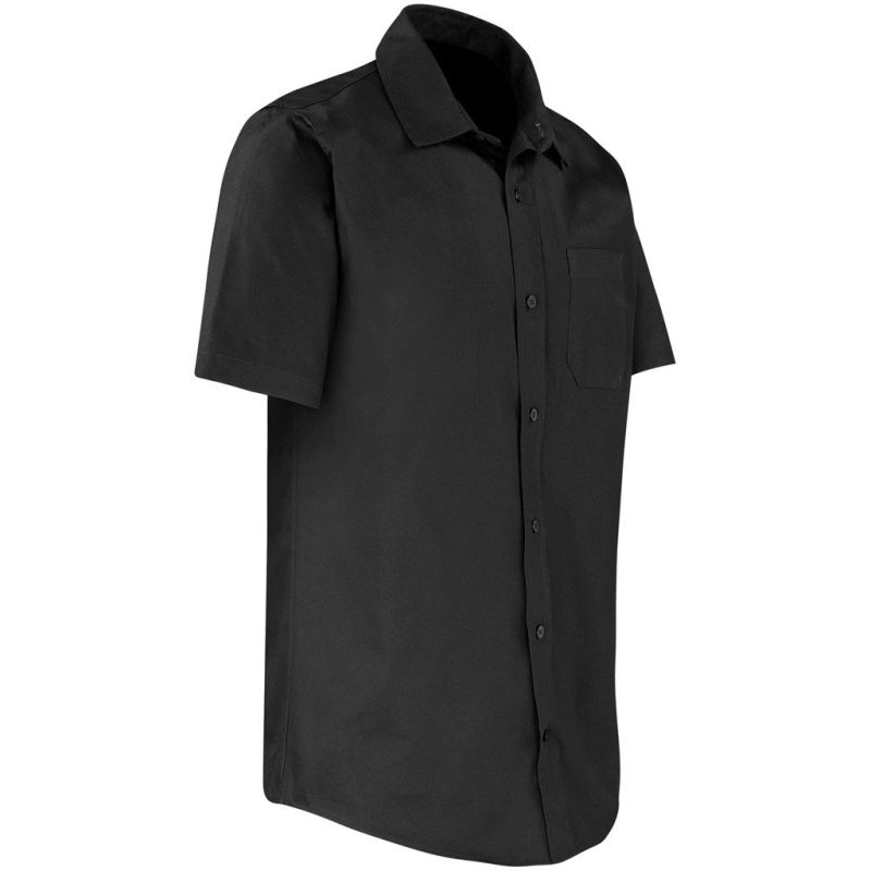 Mens Short Sleeve Milano Shirt- Black