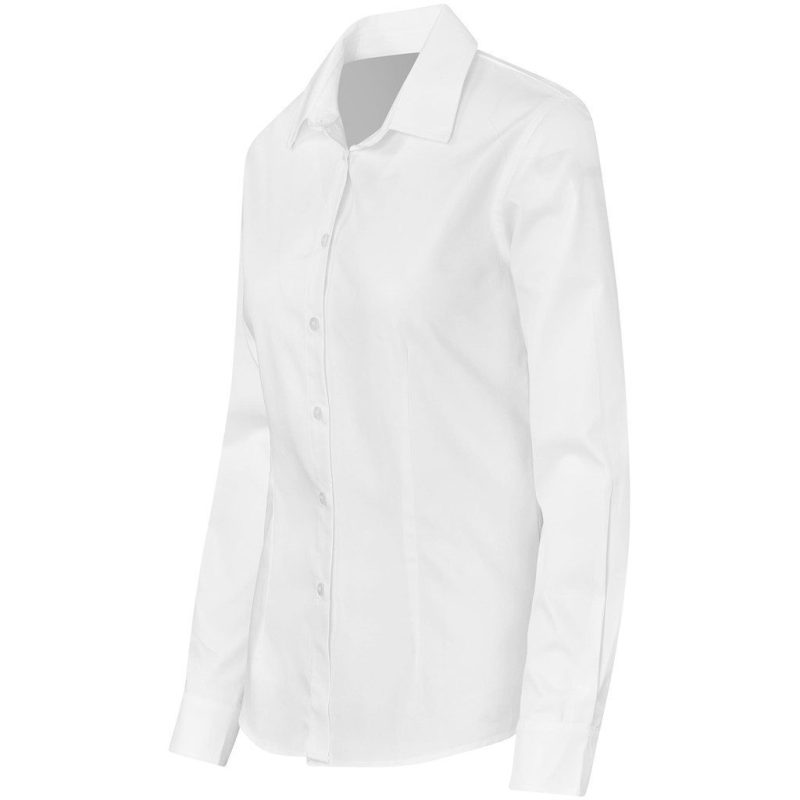 Ladies Long Sleeve Milano Shirt- Black