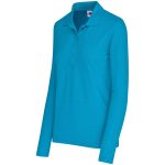 Ladies Long Sleeve Elemental Golf Shirt- Aqua