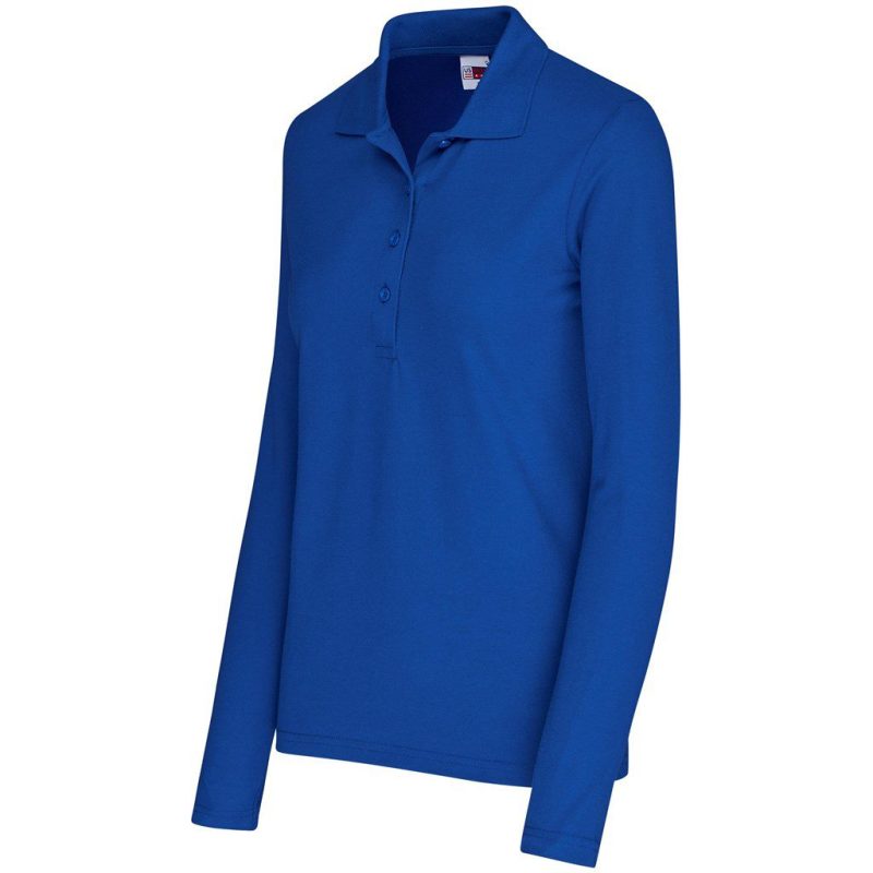 Ladies Long Sleeve Elemental Golf Shirt- Aqua