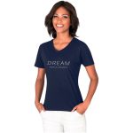 Ladies Super Club 165 V-Neck T-Shirt- Black