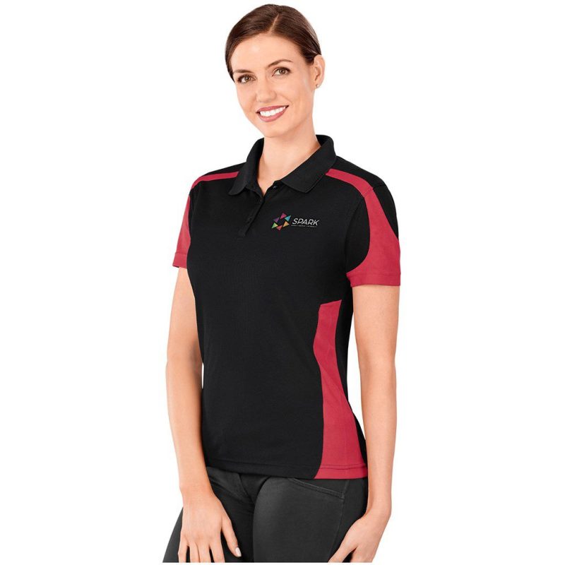 Ladies Talon Golf Shirt- Black