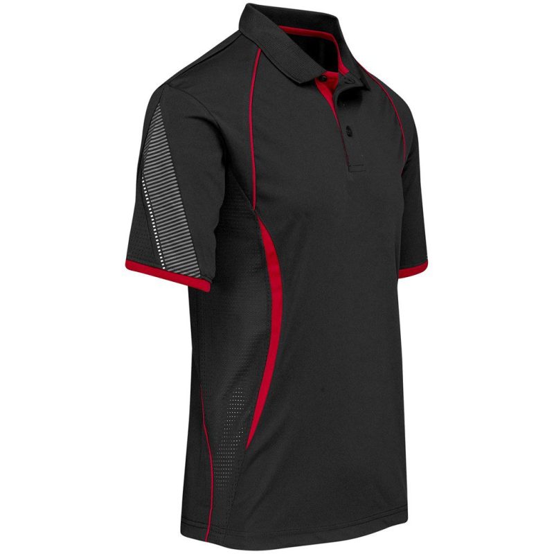Mens Razor Golf Shirt- Black