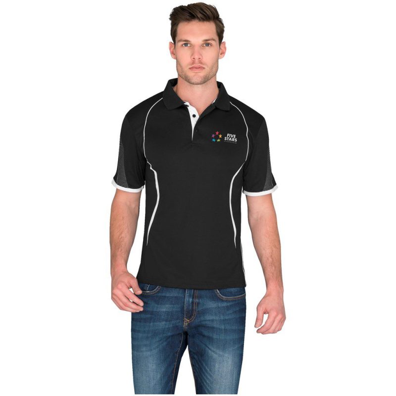 Mens Razor Golf Shirt- Black
