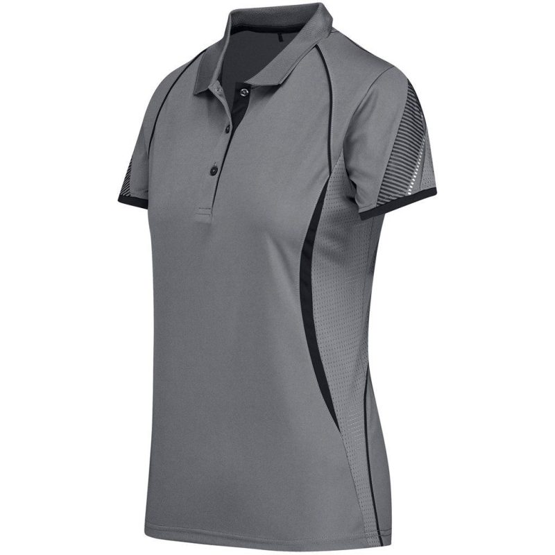 Ladies Razor Golf Shirt - Grey- Grey