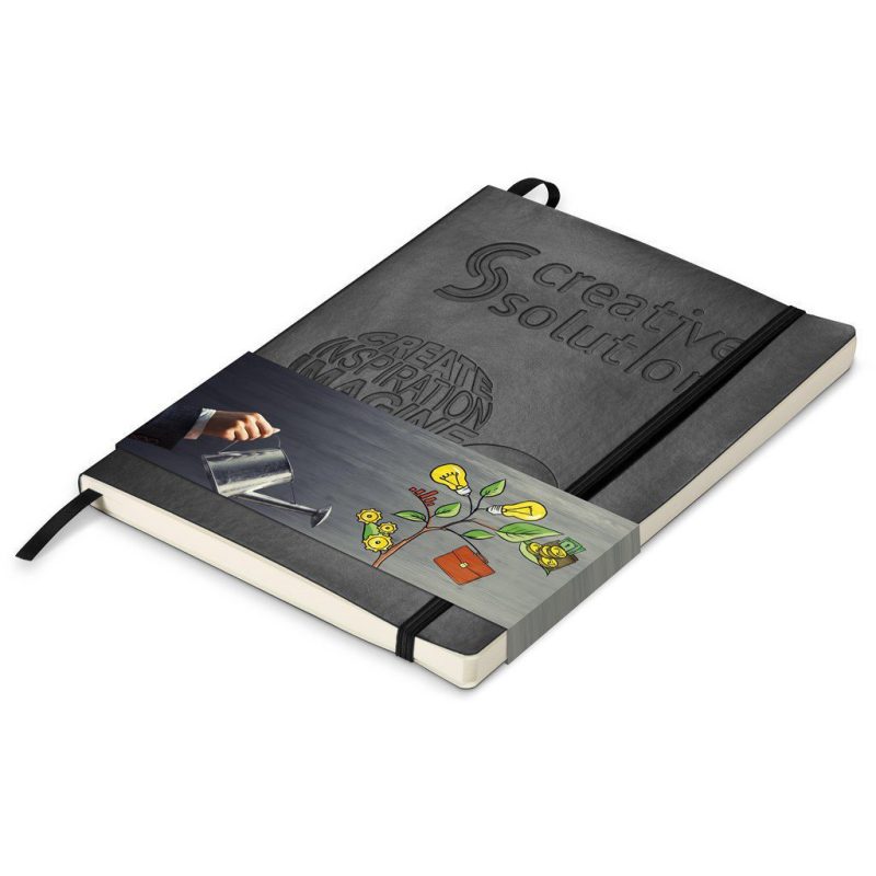 Newport Maxi Soft Cover Notebook- Black