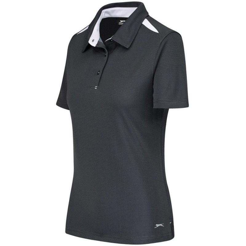 Ladies Simola Golf Shirt- Charcoal