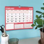 custom printed 2026 Wiro Wall Calendars