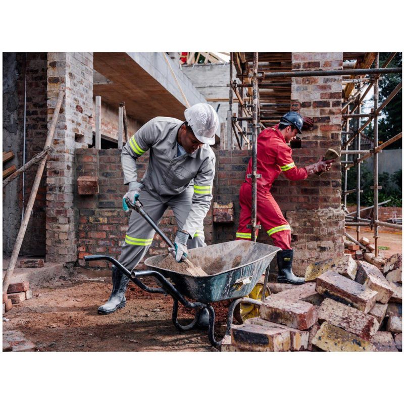 Trade Polycotton Conti Suit - Reflective Arms & Legs - Yellow Tape- Black