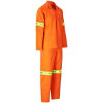 Trade Polycotton Conti Suit - Reflective Arms & Legs - Yellow Tape- Black