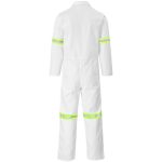 Safety Polycotton Boiler Suit - Reflective Arms & Legs - Yellow Tape- Royal Blue