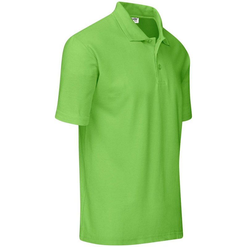 Mens Basic Pique Golf Shirt- Black