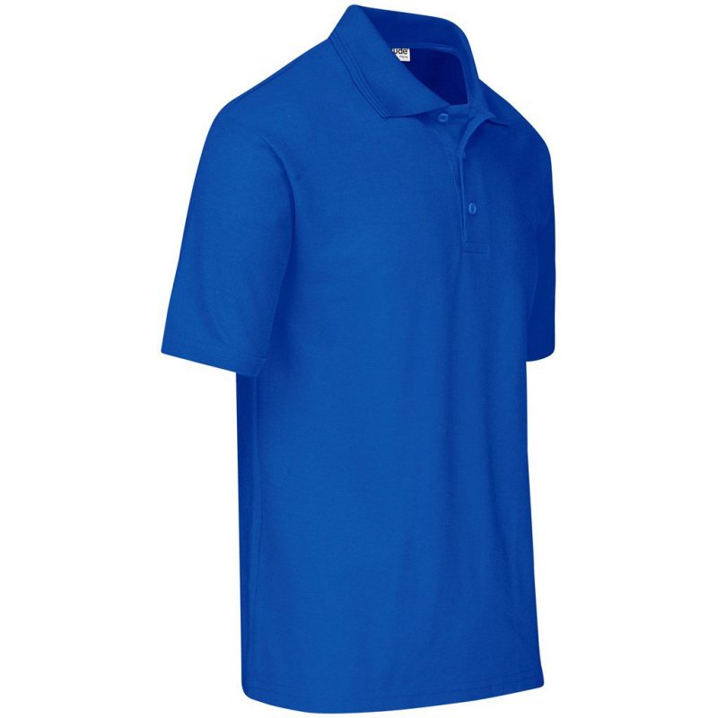 Mens Basic Pique Golf Shirt- Black
