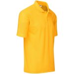 Mens Basic Pique Golf Shirt- Black