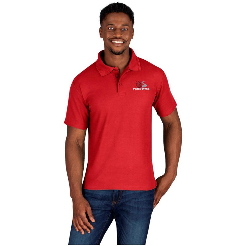 Mens Basic Pique Golf Shirt- Black