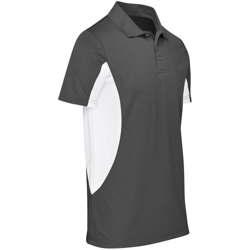 Mens Championship Golf Shirt- Black With Red