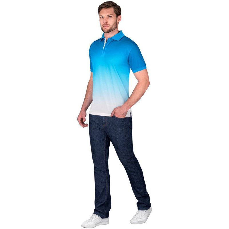 Mens Dakota Golf Shirt- Aqua