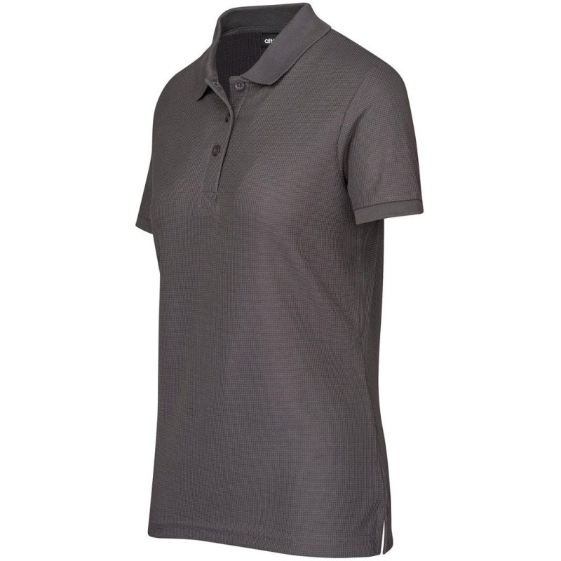Ladies Exhibit Golf Shirt- Aqua